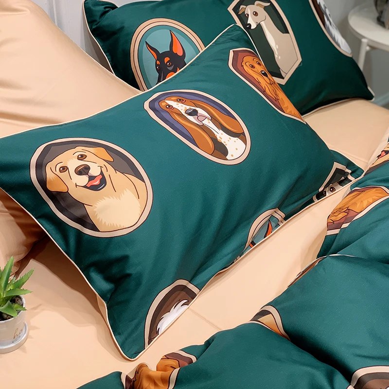 Новинка 2019 года 60 S из египетского хлопка простыня наволочка пододеяльник наборы для ухода за кожей вышивка Постельное белье queen King Размеры
