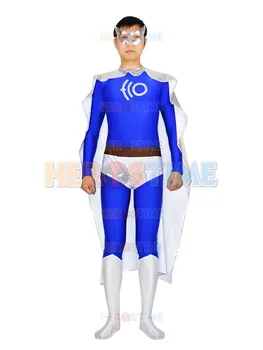 

ECO Man costume Spandex & Metallic fullbody ECO Superhero zentai Suit Factory wholesale with cape