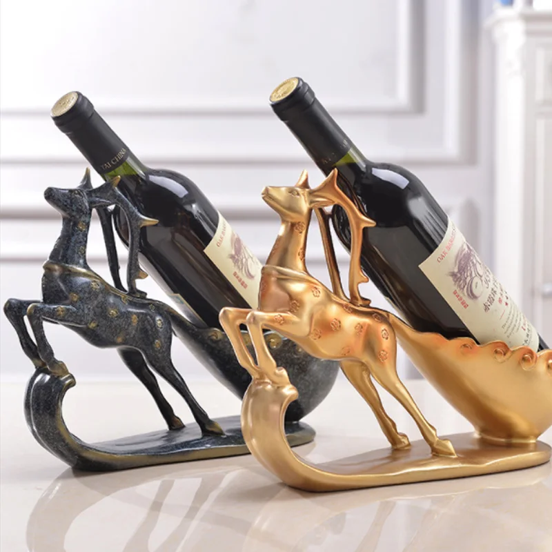  Deer Wine Rack Resin Crafts Home Decoration Christmas Birthday Figurines Gift Bedroom Living Room O - 32985471625