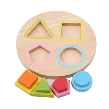 

Baby Toys Building Color Block Set Chopping Blocks Early Education Wooden Toy For Children Gifts