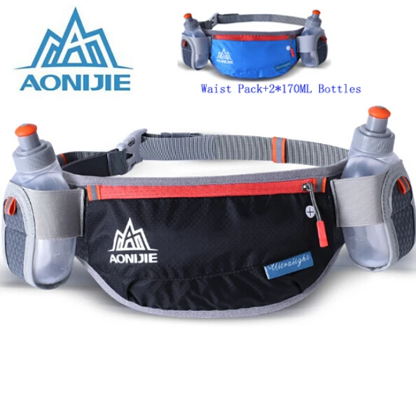 AONIJIE Running Hydration Belts Bottle Holder Belt Reflective Running Water Belt Fanny Pack Men Women Waist Packs
