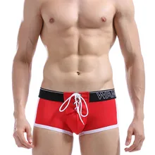 WJ Брендовые мужские плавки Горячие весенние купальники с низкой талией спортивный Резорт U Pouch дизайн сексуальные плавки