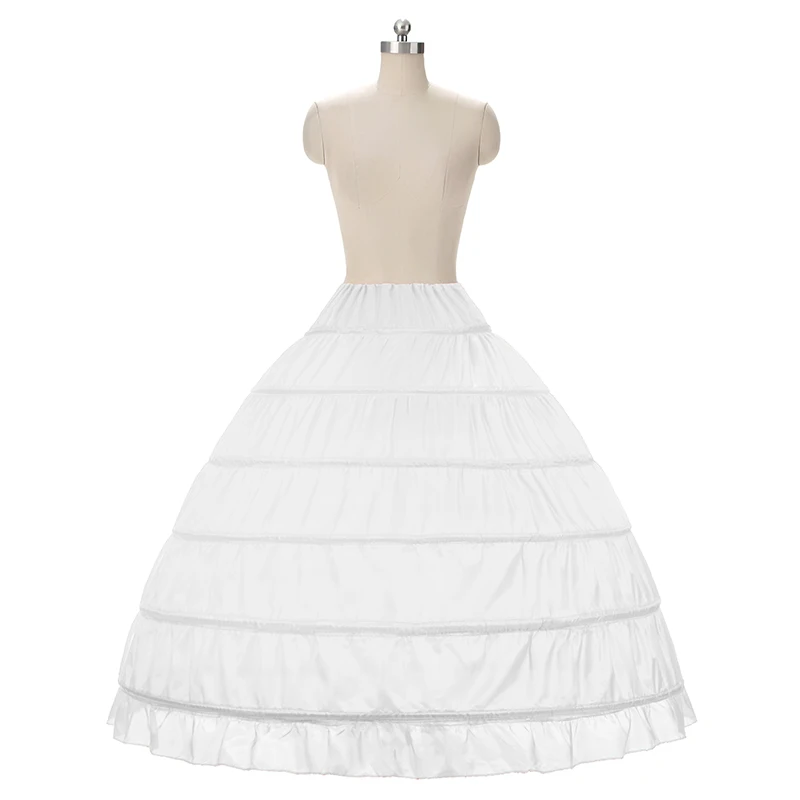 Горячая 6 обруч Нижняя юбка для бального платья свадебное платье нижнее белье Свадебная кринолиновая аксессуары