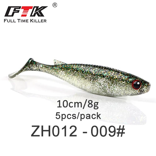5pcs-ZH012-009 Приманка для рыбалки от ftk 70 мм/75 мм/85 мм/100 мм воблеры Shad Карп мягкие приманки для рыбалки Swimbaits силиконовые джиг искусственные приманки - Цвет: 5pcs-ZH012-009