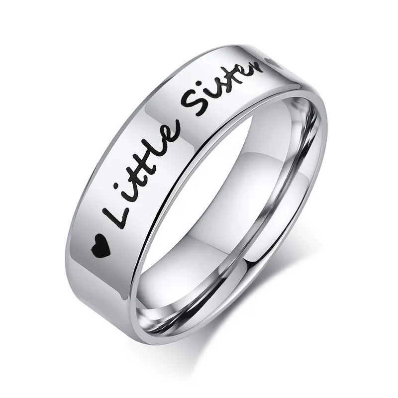 6 мм Soul Sisters кольца для женщин нержавеющая сталь лучший друг дружба подарок Сестра ювелирные изделия - Цвет основного камня: R-507