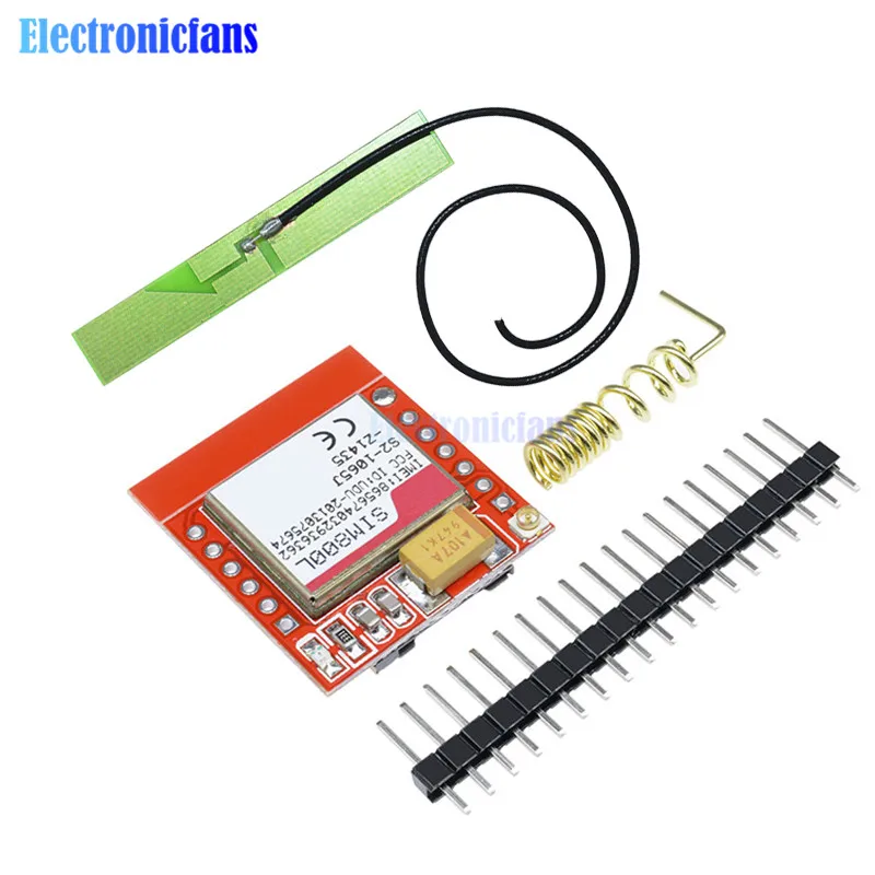 

Mini SIM800L GPRS GSM Module Micro SIM Card Core Quad-band TTL Serial Port Antenna PCB Wireless Board for Arduino Smart Phone