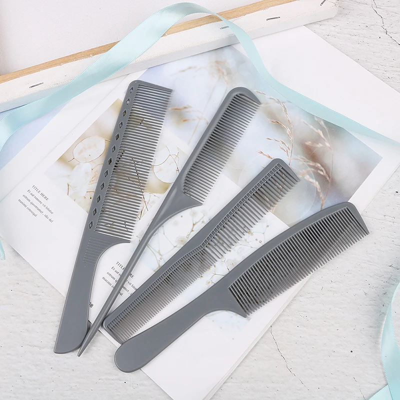 

1PC Black PC Hair Cutting Barbering Comb Hairdressing Anti-static Detangle Straight Pro Salon Styling Tool For Beauty 4 Styles