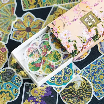 

Bronzing Matchbox Stickers Dream Back To Southland Series 60 Sheets Diy Lipstick Perfume Sticker Scrapbooking Planner Label Stic