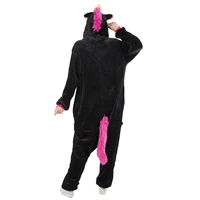KIGUCOS взрослых Onepiece животных пижамы с рисунком панды для мужчин и женщин смешной Рождественский подарок Единорог комбинезоны зима Pijama