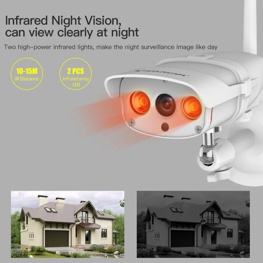 VStarcam C16S WiFi ip камера наружная 1080 P Водонепроницаемая безопасности IR ночного