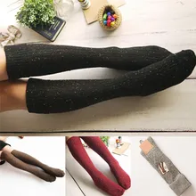 1 пара милых длинных теплых носков осенне-зимние шерстяные смешанные носки с отворотами в горошек зимние сапоги для женщин и девушек