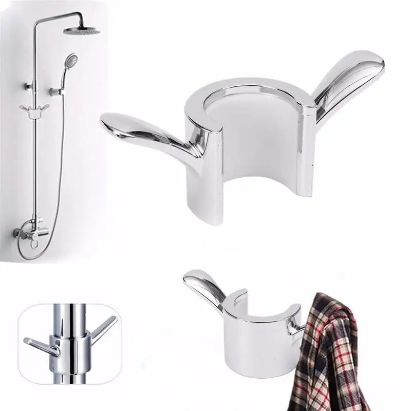 Bathing Shower Head Tube Towel Hanger Showers Ball With Dual Hook Bathroom Handheld Towel Hooks