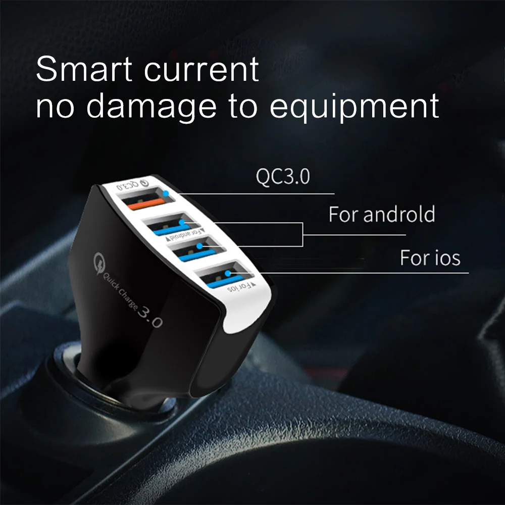 QC3.0+ 3.5A автомобильное зарядное устройство для автомобиля прочный для USB