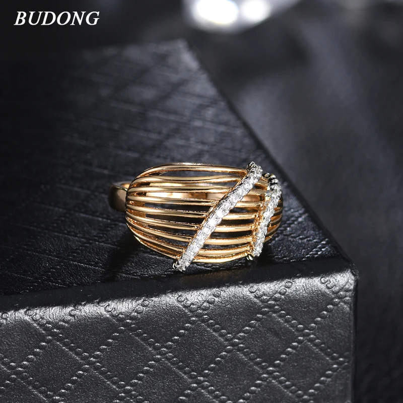 

BUDONG Fashion Infinity Engagement Rings for Women Wedding Jewelry Wedding Bands Romantic Exquisite Bijoux Anel Femme XUR646