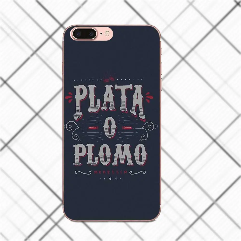 Плата о Пломо Narcos Pablo Escobar серебро или свинец для Galaxy Alpha Core Prime Note 4 5 8 S3 S4 S5 S6 S7 S8 S9