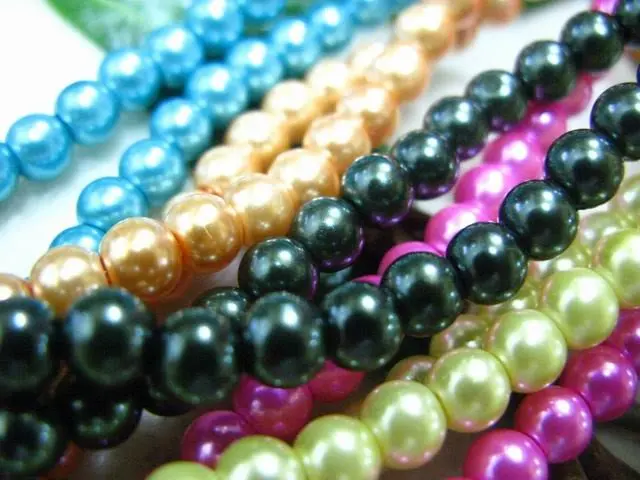 Снижение цены 740 шт./5strand MixColors круглый гладкой Стекло Перл рукоделие ювелирных