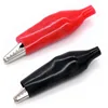Pince électrique crocodile en métal 10 pièces | Pince électrique crocodile pour tester la sonde, 45MM noir rouge botte en plastique ► Photo 1/3