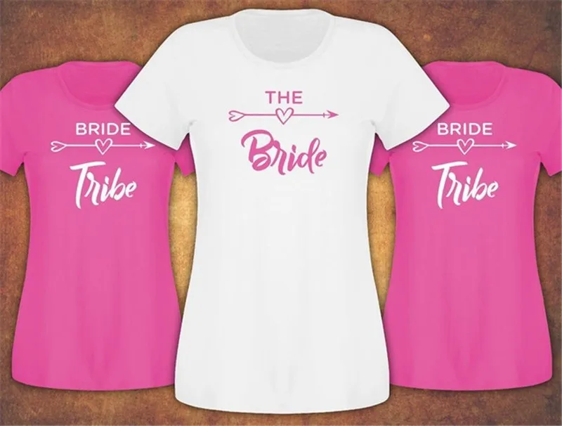 Девичник для вечеринки надпись Bride Tribe 2019 футболка свадьбы женские | Футболки -33027650870