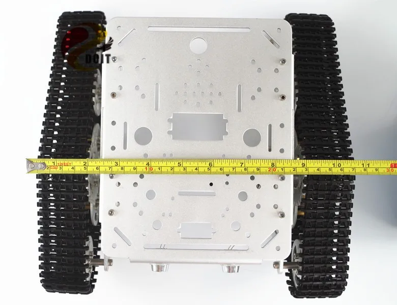 DOIT металлический бак шасси T300 робот отслежены автомобиль с мотором и отслеживать/trail diy rc игрушки комплект гусеничный трактор caterpillar smart