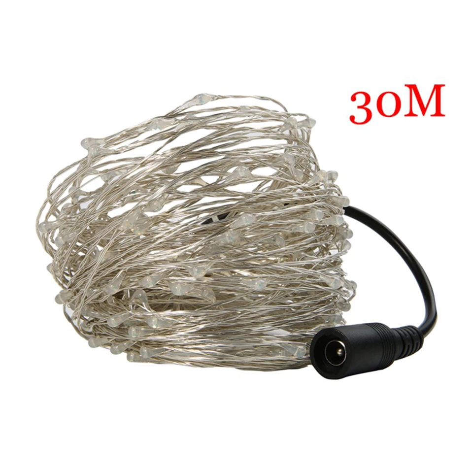 DC12V 10M 20M 30M 50M copper silver line LED string waterproof holiday lighting fairy tree Christmas wedding party decoration DC12V 10M 20M 30M 50M copper silver line LED string waterproof holiday lighting fairy tree Christmas wedding party decoration