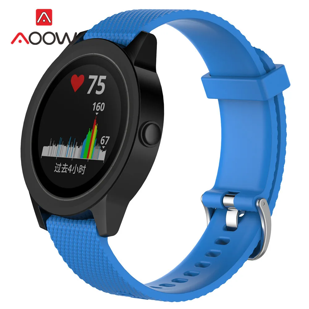 20 мм силиконовый ремешок для наручных часов Garmin Forerunner 245 M/vivoactive 3/vivomove HR samsung Galaxy Активный 42 мм браслет ремешок
