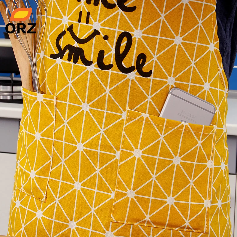 ORZ хлопковый Льняной Фартук с принтом унисекс для приготовления пищи фартуки Avental для столовой Oversleev шеф-повара Waite кухонные инструменты для чистки ресторана