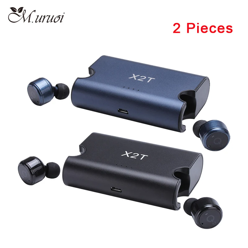 

M.uruoi 1 Combo (2 pieces) Earphone Bluetooth 4.2 Magnetic Charge Headsets True Wireless Earpieces Wireless Earbuds For Phone