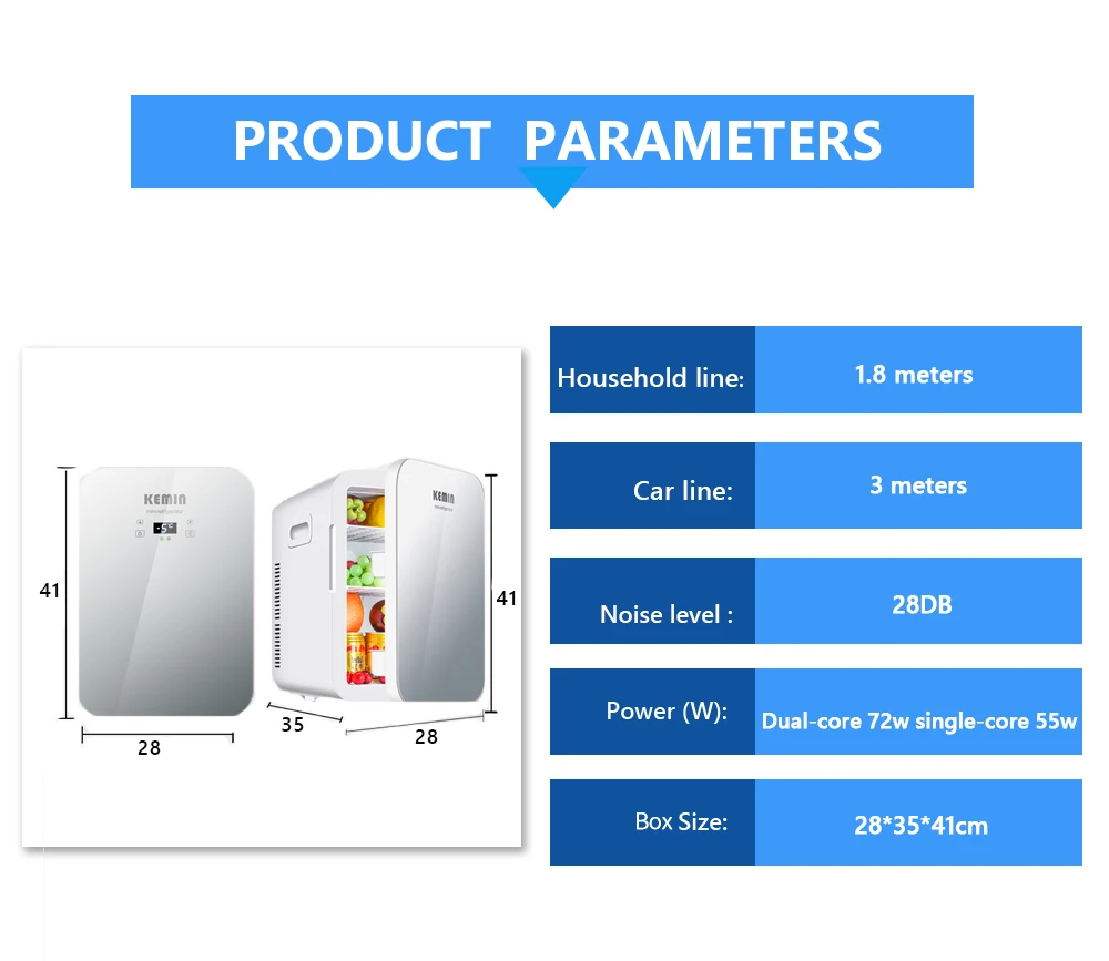 KEMIN 20L автоматический мини-холодильник для автомобильного холодильника Портативный морозильник быстрое охлаждение бытовой двойной охладитель сердечника светодиодный дисплей
