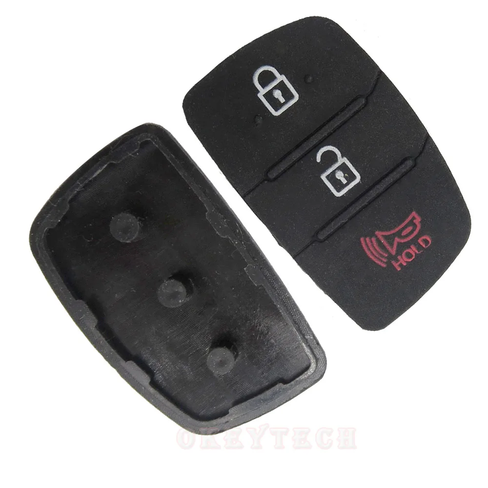 3 Button For Hyundai key HOLD pad three Button Rubber Silica Gel ...
