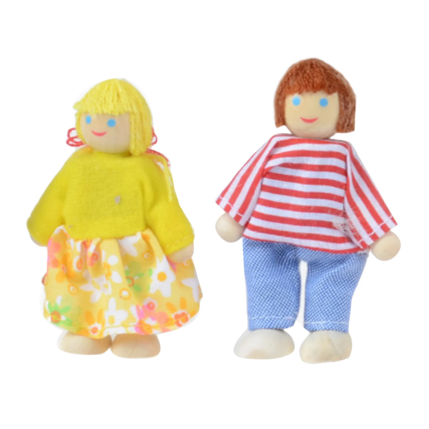 Besegad 7 шт. моделирование деревянные куклы семья игрушечные лошадки набор для детей детские игры Кукла подарок Дети ролевые игрушки