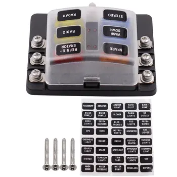 

Car Modification 1 Input And 6 Output Fuse Box With Led Indicator Base Insert Type Screw Terminal Block Set 12-30v