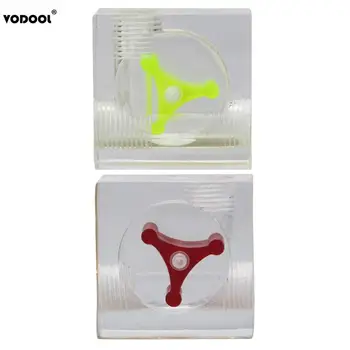 

VODOOL Water Flow Meter Acrylic G1/4" Square 3 Impeller Indicator Adhesive Flow Meter for Computer PC Water Cooling System