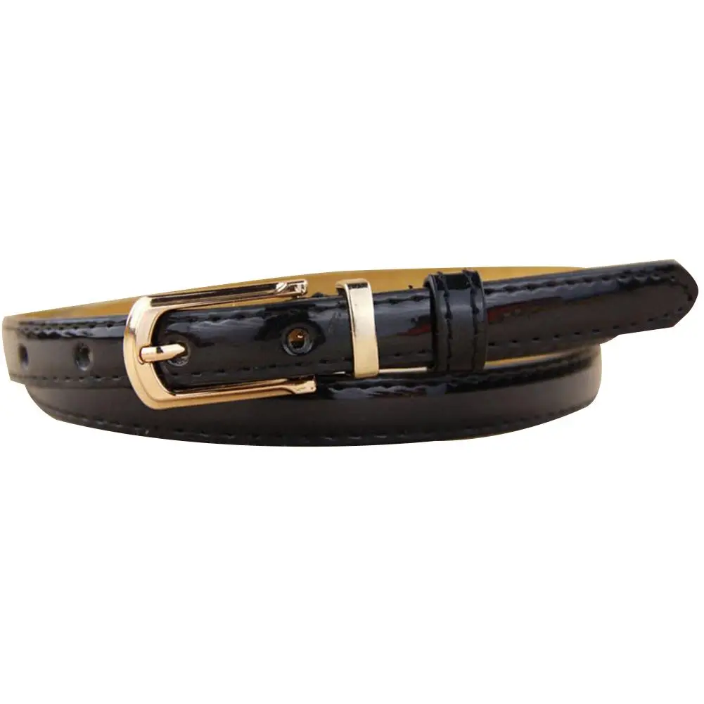

Korean Version Of The New Leather Candy Color Thin Belt Two-Layer Leather Leather Women's Belt Decorative Candy Small Belt