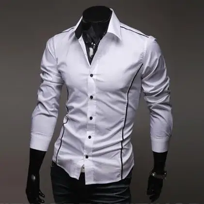 CHEMISE Homme 11 Цвета Для мужчин мода с длинным рукавом Slim Fit Рубашки домашние муж., высокое качество, стильный Сорочки выходные для мужчин, размер