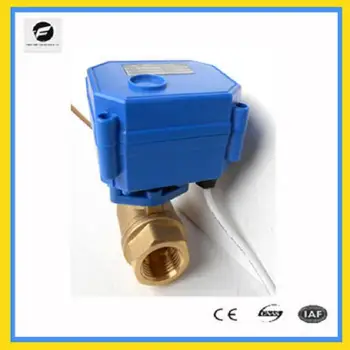 

CWX-15 DN25 2-way DC12v motorized brass ball valve CR05 5 wires with feedback signal mini electric valve 1 inch