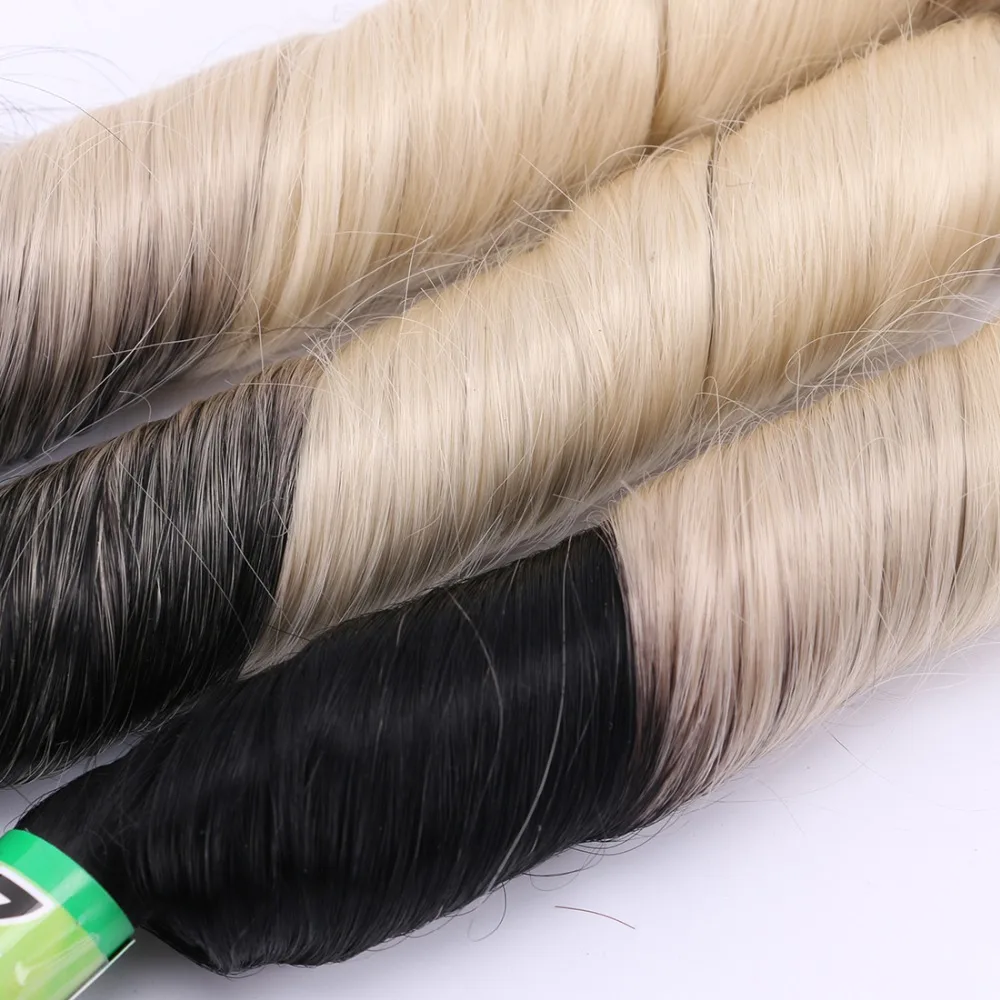 de Cabelo Extensões de Cabelo Sintético Marrom
