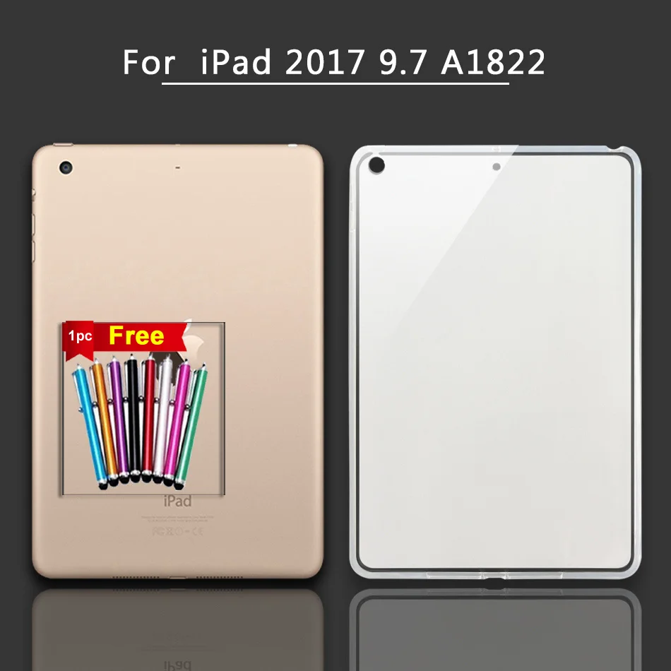 

Soft Silicone Tablet Case For Apple New iPad 2017 9.7 Inch Model A1822 A1823 For New iPad 2018 9.7 ''Soft TPU Matte Simple Cover