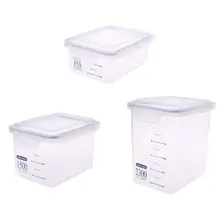 Блокировка прозрачного пластика кухонное Хранение продуктов контейнеры банки канистра коробка с зажимом Топ баночки бутылки 850 мл/1500 мл/2300 мл