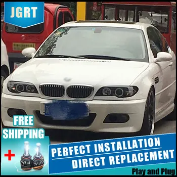 

2PCS LED Headlights For BMW E46 1998-2002 Car Led Lights Double Xenon Lens Car Accessories Daytime Running Lights Fog Light