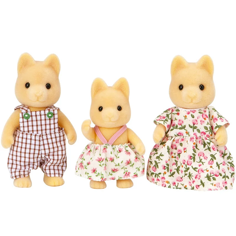 Sylvanian Families кукольный домик пушистый рисунок животного семейный набор хомяк/медведь/собаки/кошка/овца/олень - Цвет: 5132