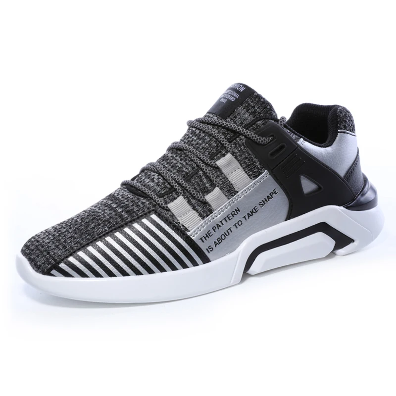 2017 Autumn New Running Shoes For Men Sport Breathable Light Shock Outdoor Sneaker Jogging Athletic Black Gray White | Спорт и