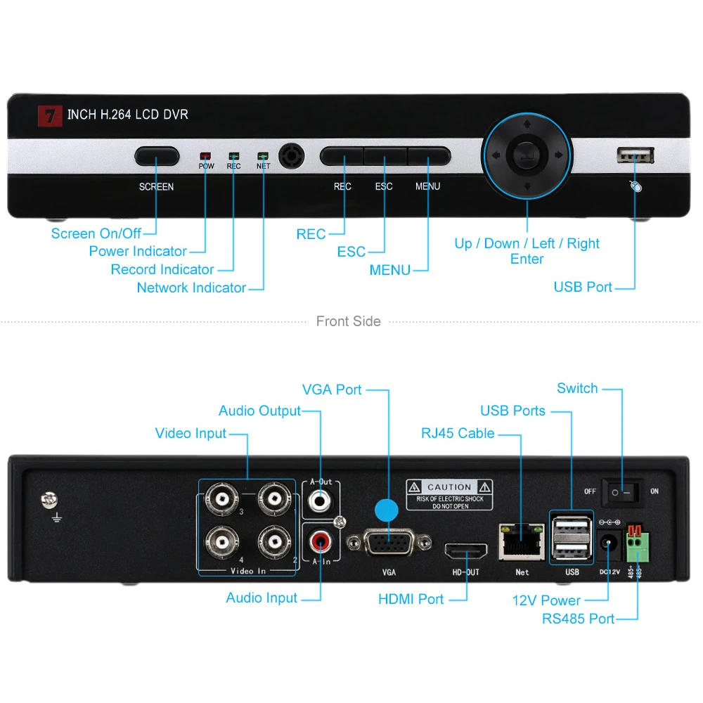 CCTV-4-Channel-4CH-1080N-Mini-DVR-HVR-NVR-Home-Security-System-P2P-H-264-Digital
