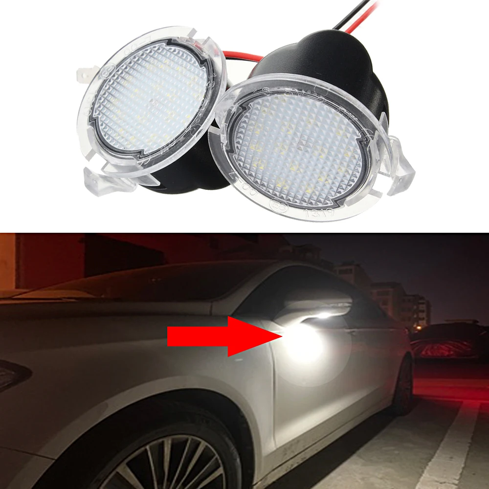 2 шт. светодиодный под зеркало лужа светильник 12V для Ford Edge Explorer Mondeo F 150 экспедиция