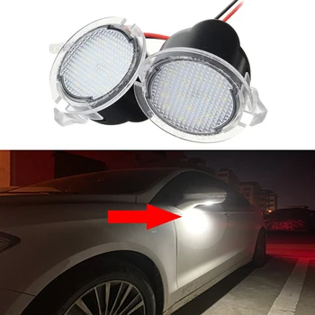 

2pcs LED Under Mirror Puddle Light 12V For Ford Edge Explorer Mondeo Taurus F-150 Expedition S-Max Fusion Flex King Ranch Range