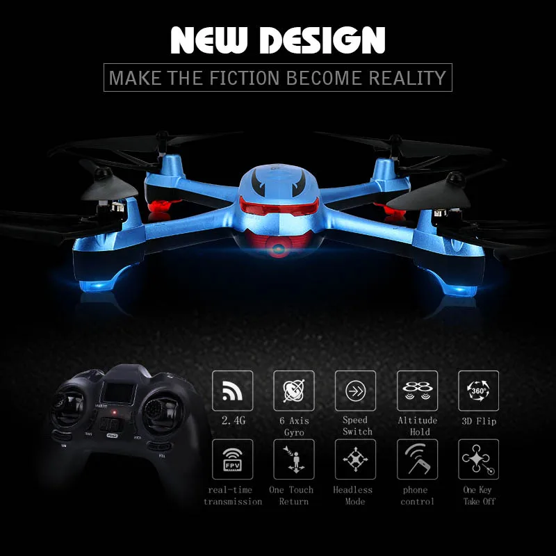 Dowellin Toys X20 720P Wi Fi FPV с широкоугольной HD камерой 2 Мп режимом высокой фиксации RC Дрон