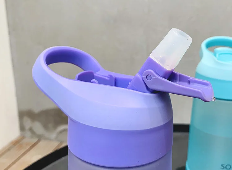 550 мл креативная Мода Мини соломенная пластиковая чашка простая ручка портативные бутылки для воды типа соломы для кемпинга