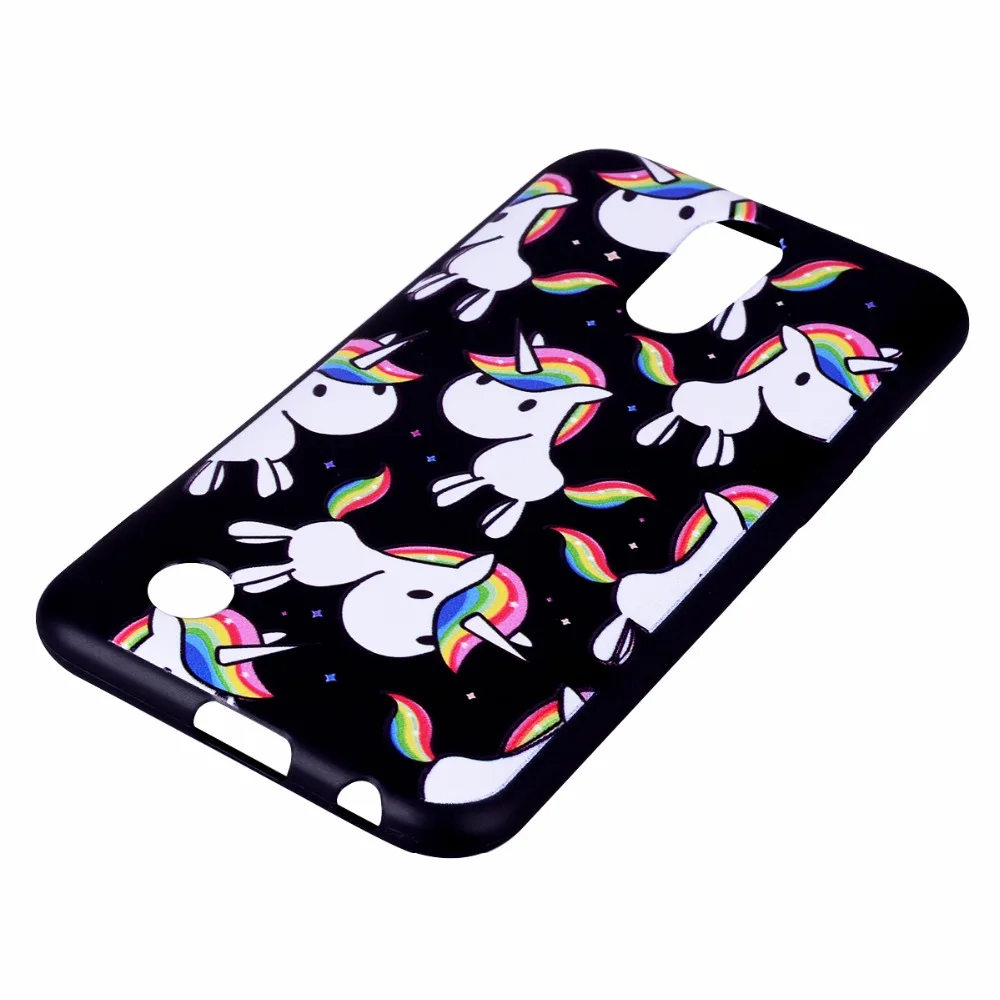 ARYIKUM الهاتف حالة ل etui LG K10 2017 ل LGK10 2017 3D سيليكون لطيف يونيكورن المحمول رقيقة غطاء ل LG K 10 2017 Fundas