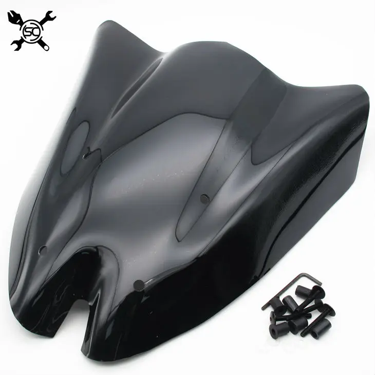 Motorcycle Black Windshield WindScreen Visor Viser Fits For kawasaki