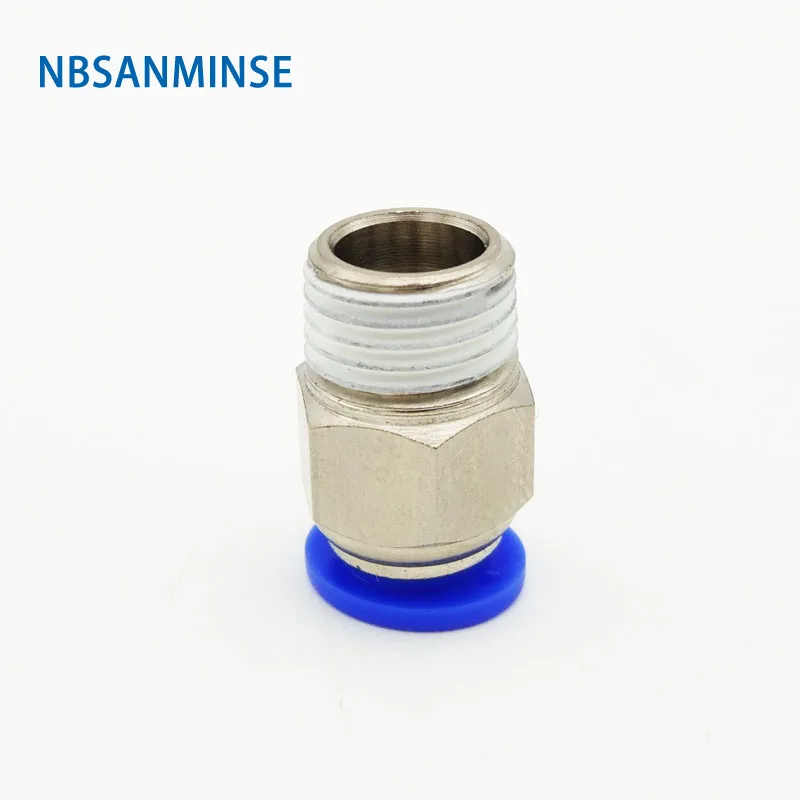 

NBSANMINSE Air Pipe Fitting M5 1/8 1/4 3/8 1/2 Male Thread Push In Joint Air Gas Connector Quick Fittings Pneumatic Push