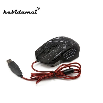 

kebidumei USB Wired 3200DPI 7 Buttons 7 Colors LED Optical Mouse Professional Gamer Mouse Gaming Mouse For PC Computer